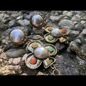 Vintage Funky Retro Dangle Earrings